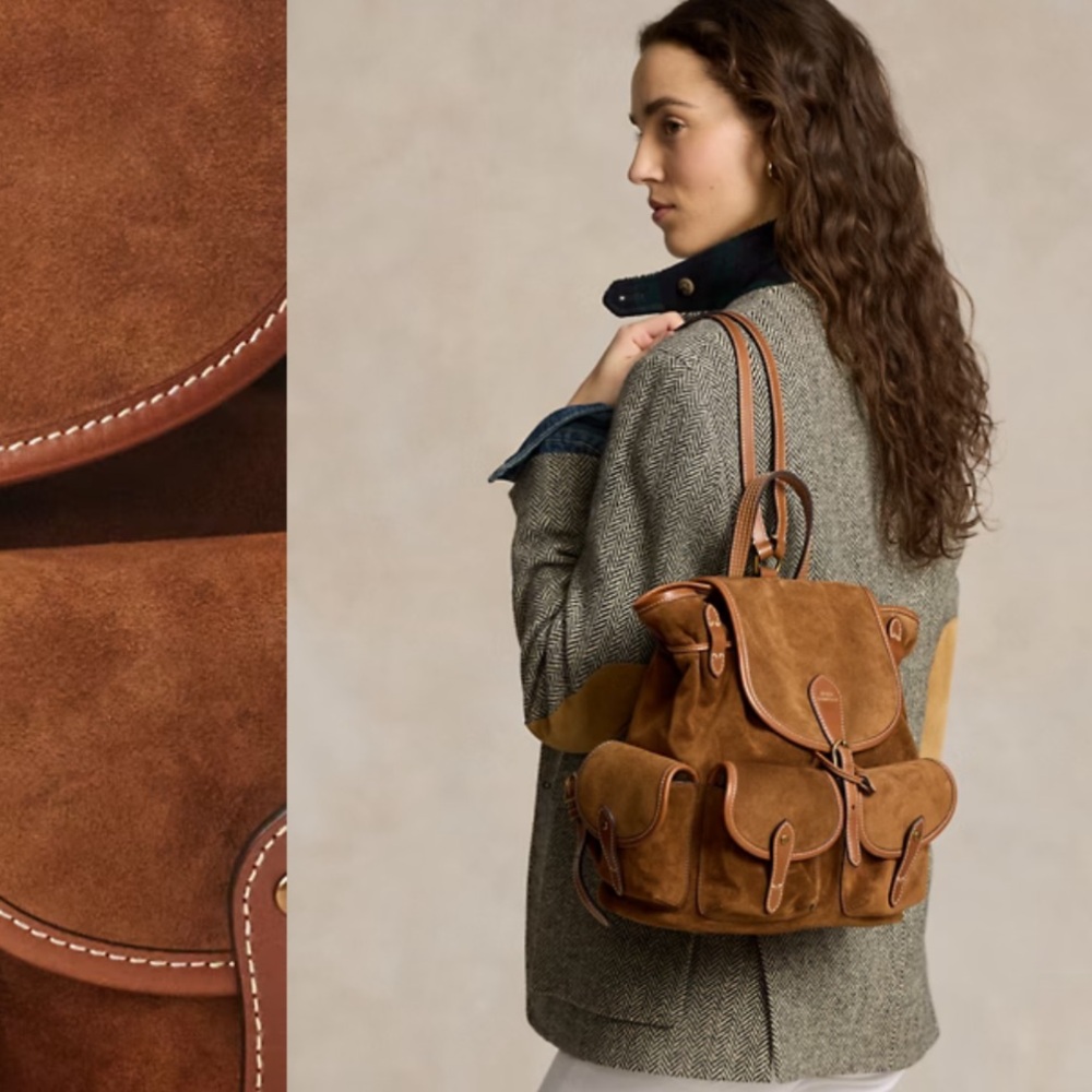 BELLPORT Polo by Ralph Lauren Brown Leather Backpack🧸🤎